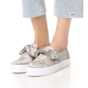 Rebecca Minkoff Stacy Velvet Stud Platform Sneaker